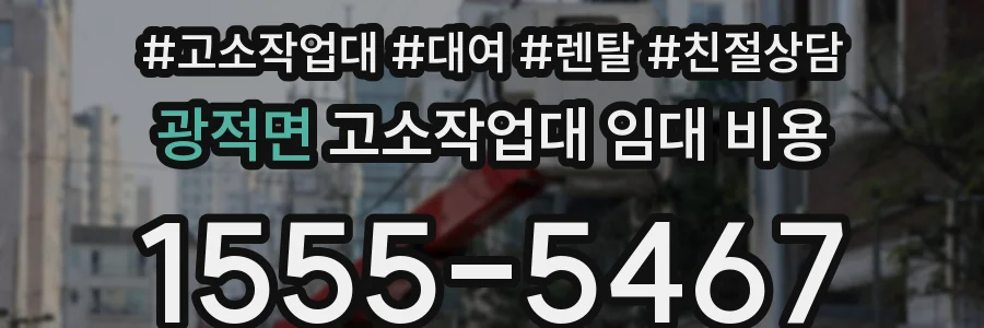 광적면 고소작업대 임대 비용