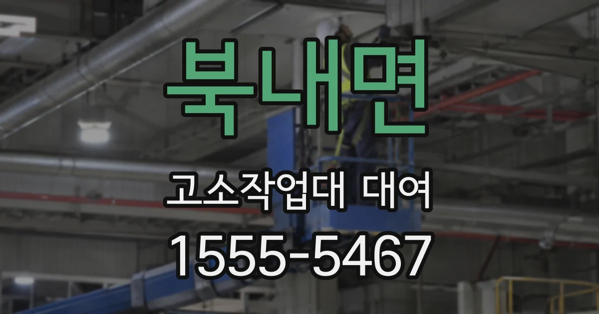 북내면 고소작업대 대여