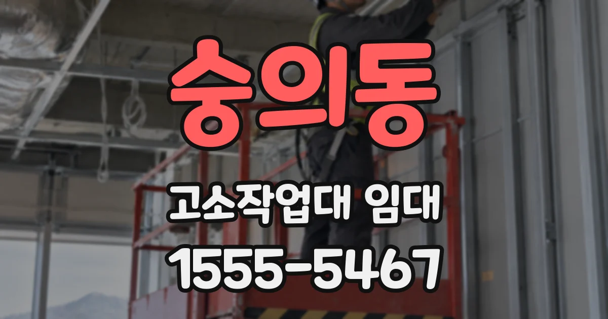 숭의동 고소작업대 임대