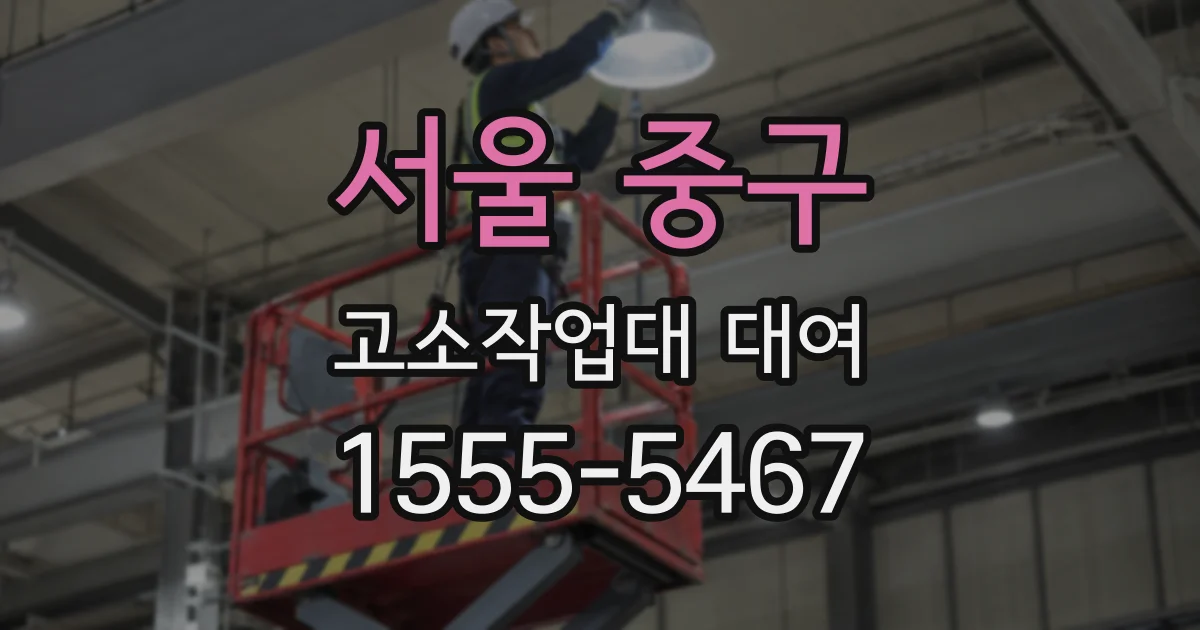 서울 중구 고소작업대 대여