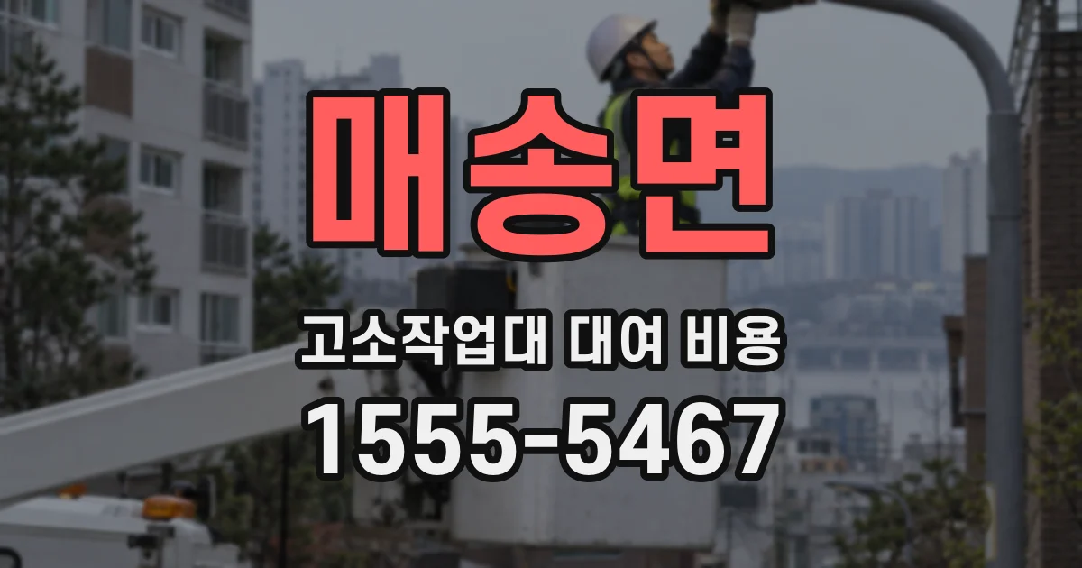 매송면 고소작업대 대여 비용