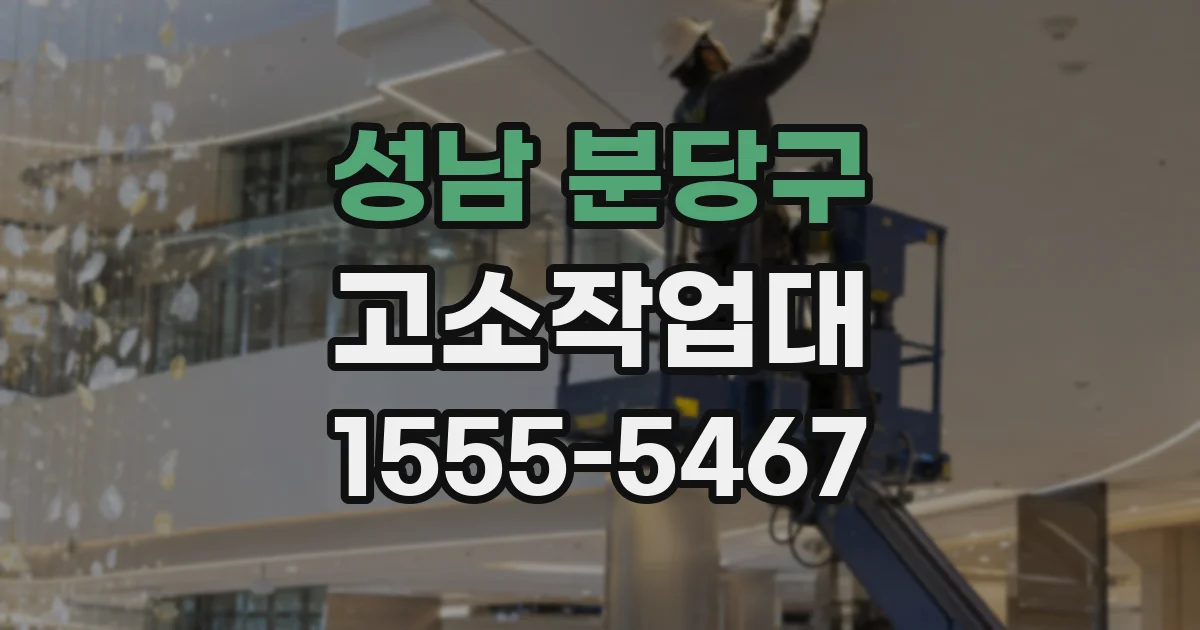 성남 분당구 고소작업대