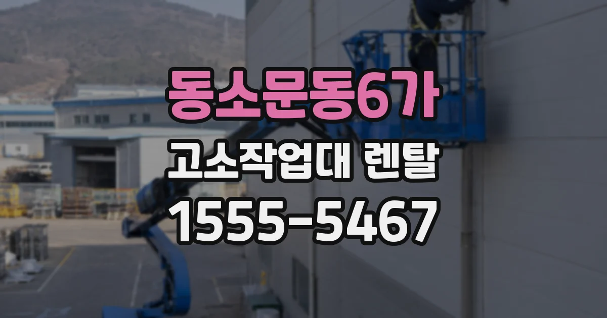 동소문동6가 고소작업대 렌탈