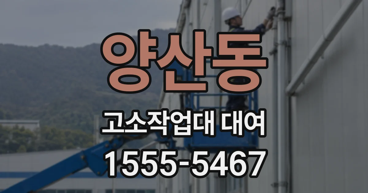 양산동 고소작업대 대여