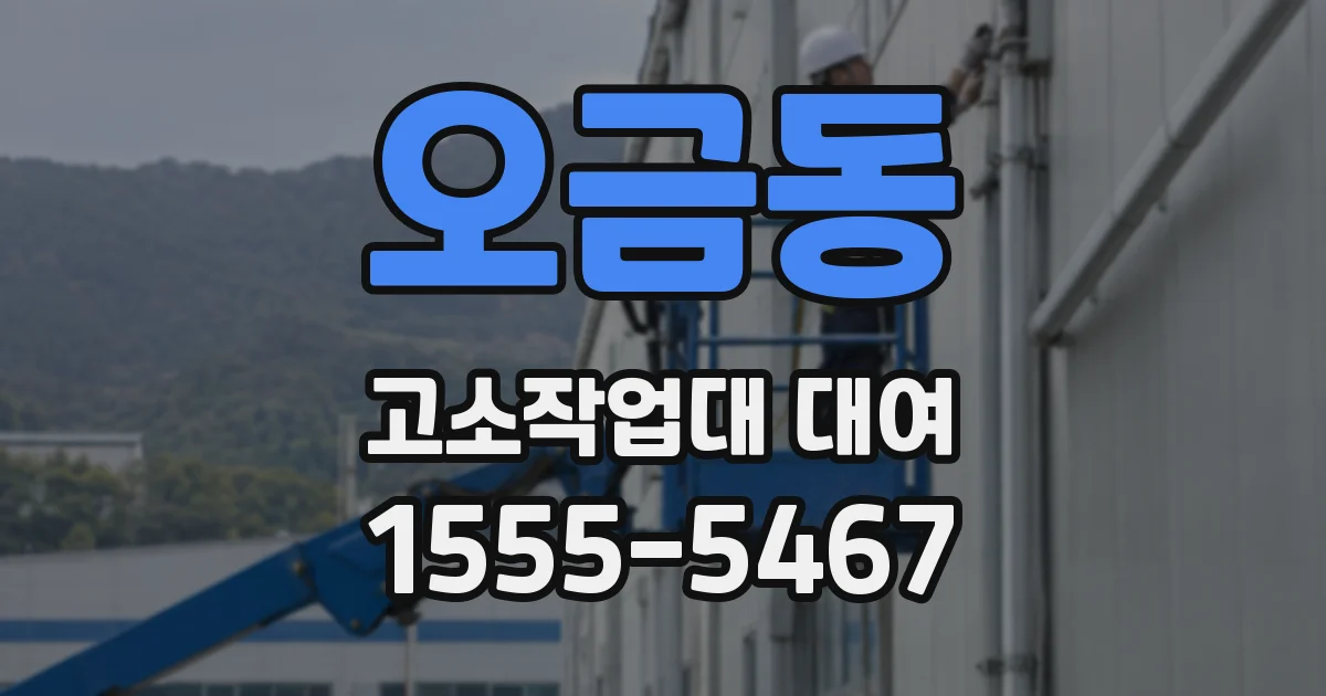 오금동 고소작업대 대여