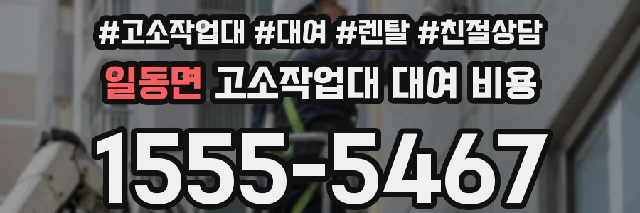 일동면 고소작업대 대여 비용