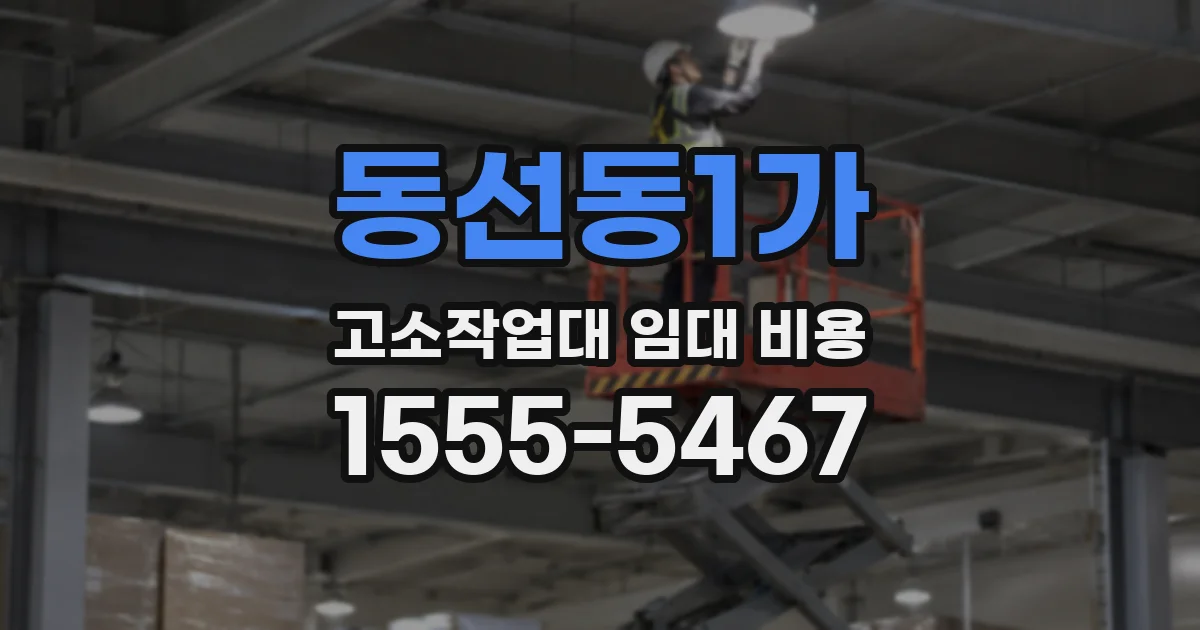 동선동1가 고소작업대 임대 비용