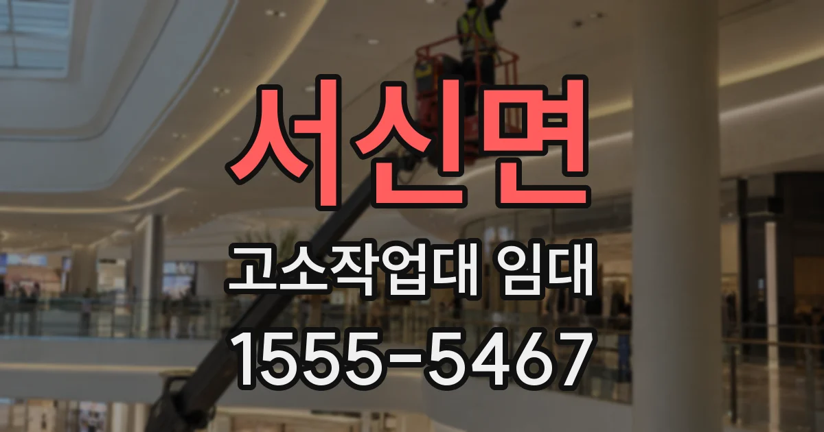 서신면 고소작업대 임대