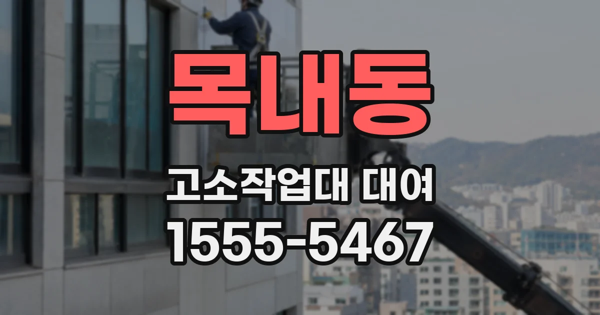 목내동 고소작업대 대여