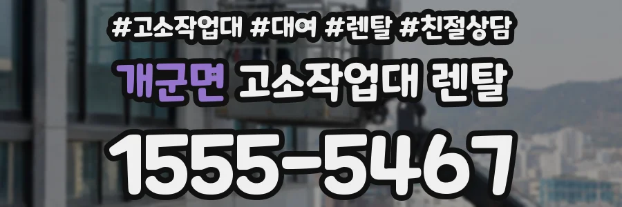 개군면 고소작업대 렌탈