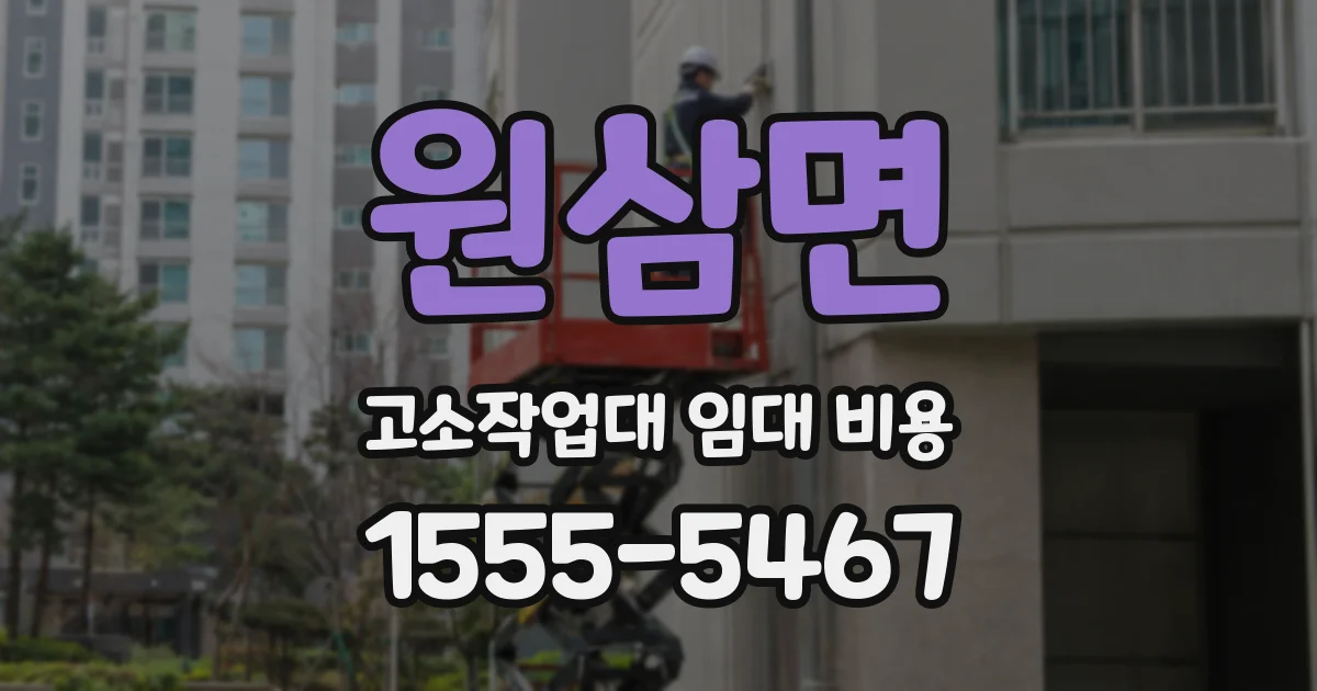 원삼면 고소작업대 임대 비용