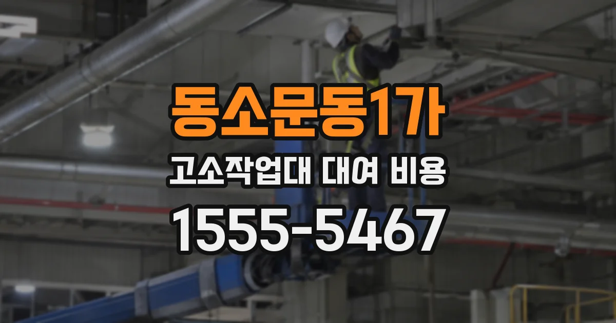 동소문동1가 고소작업대 대여 비용