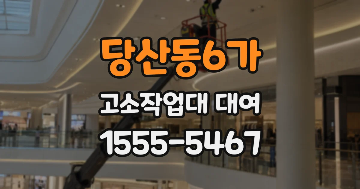 당산동6가 고소작업대 대여