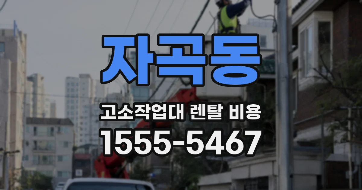 자곡동 고소작업대 렌탈 비용