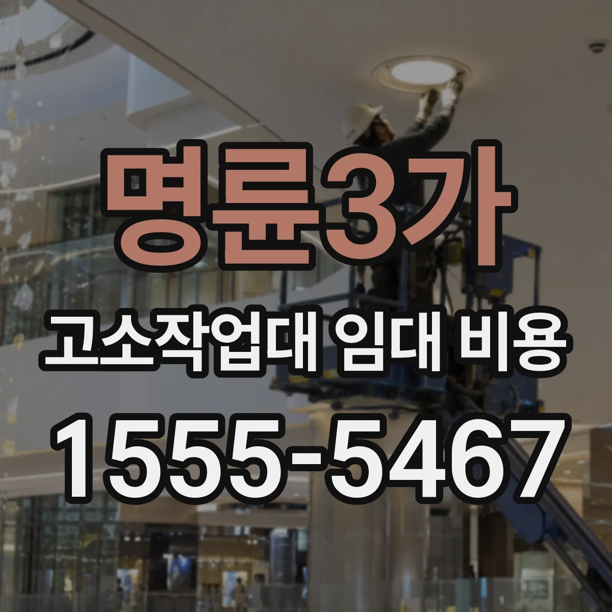 명륜3가 고소작업대 임대 비용