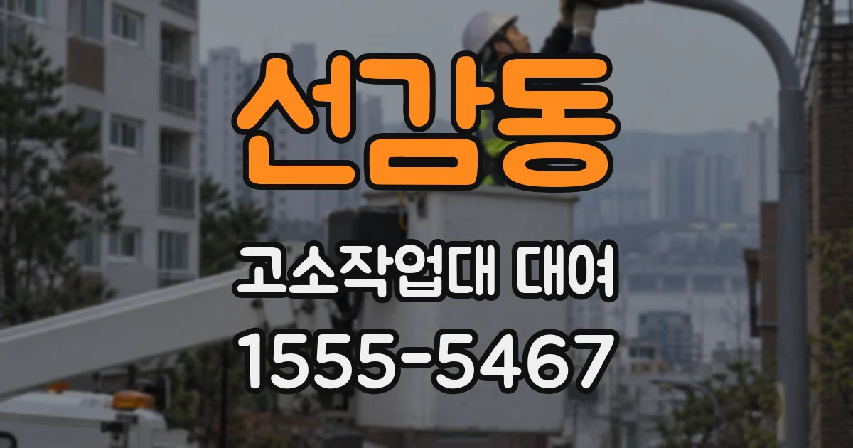 선감동 고소작업대 대여