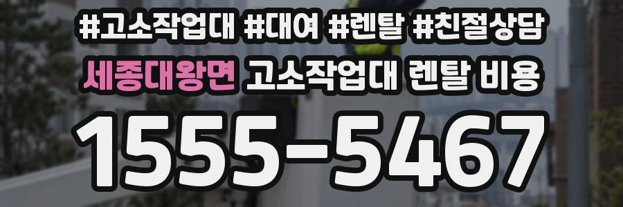 세종대왕면 고소작업대 렌탈 비용