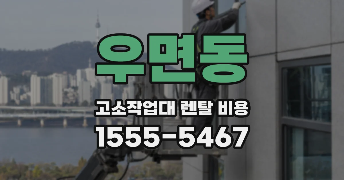 우면동 고소작업대 렌탈 비용