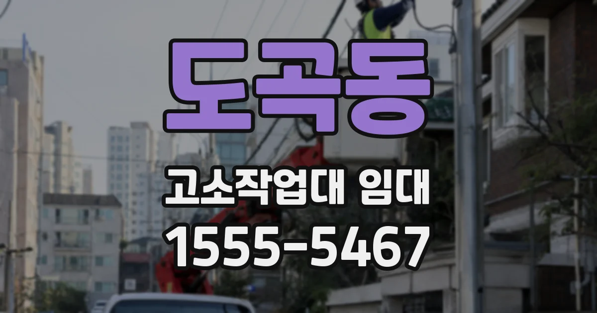 도곡동 고소작업대 임대