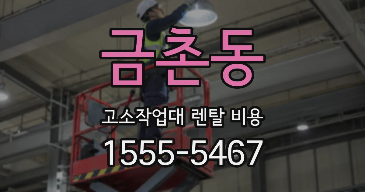 금촌동 고소작업대 렌탈 비용