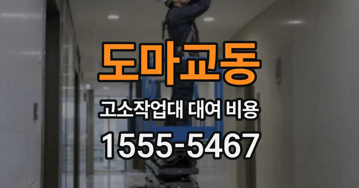 도마교동 고소작업대 대여 비용