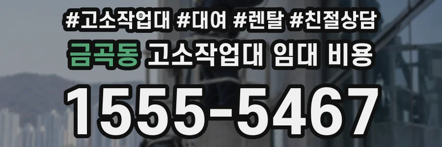 금곡동 고소작업대 임대 비용