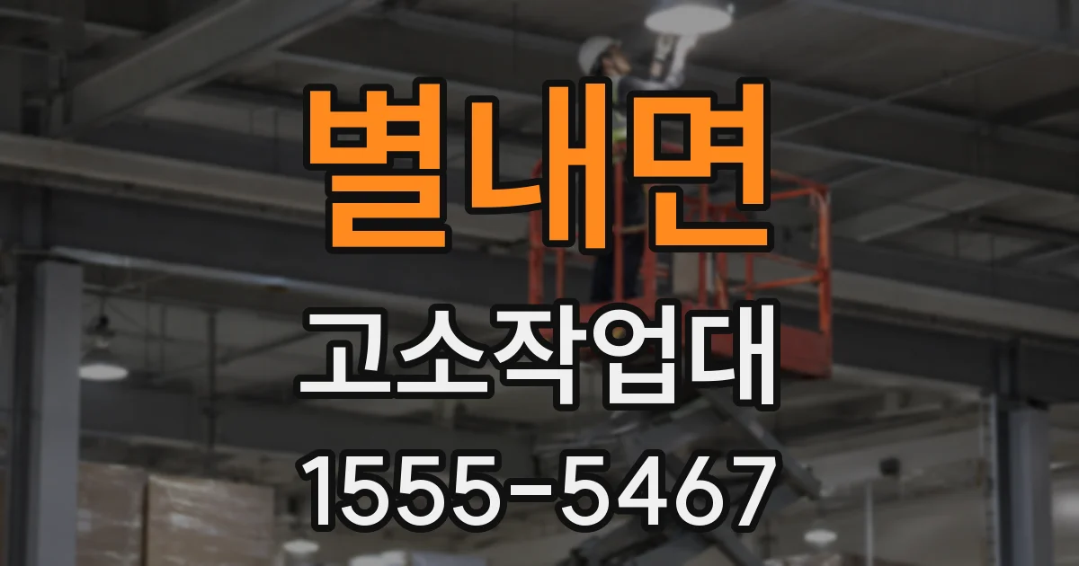 별내면 고소작업대