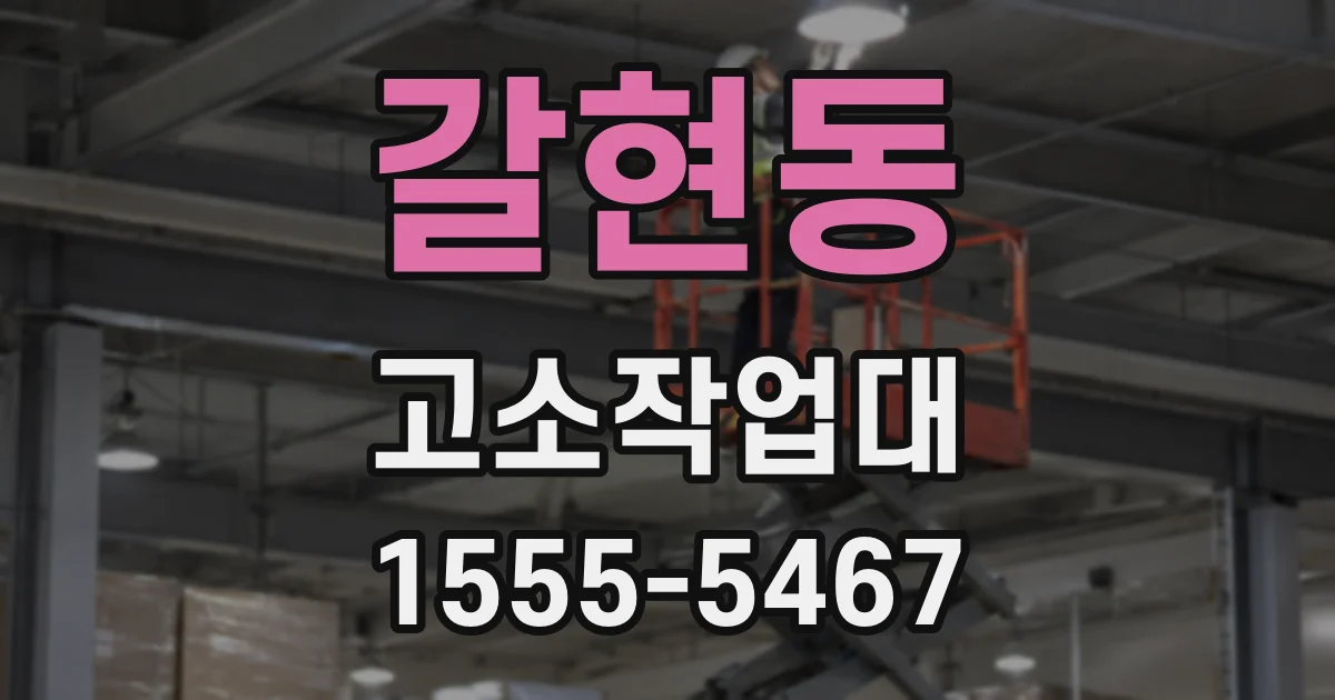 갈현동 고소작업대