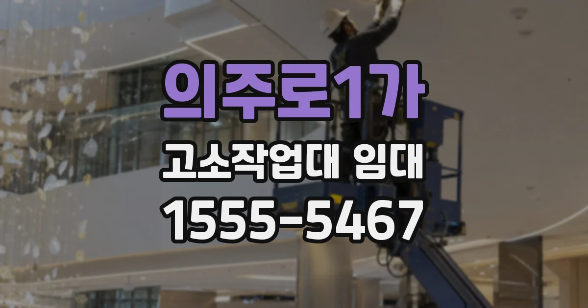 의주로1가 고소작업대 임대