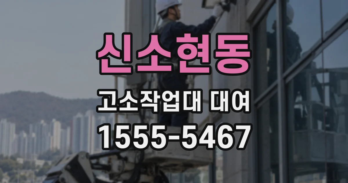 신소현동 고소작업대 대여