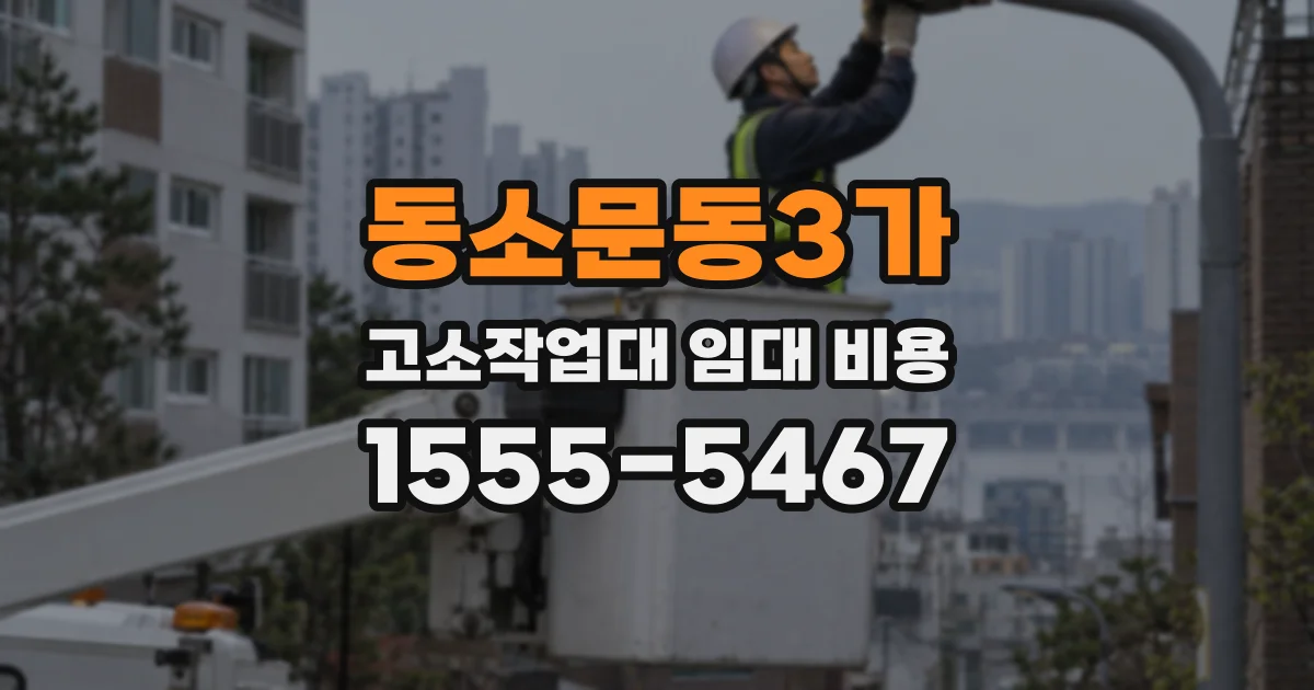 동소문동3가 고소작업대 임대 비용