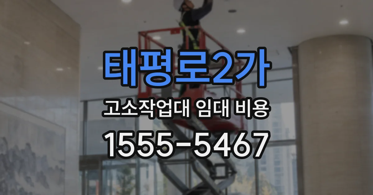 태평로2가 고소작업대 임대 비용