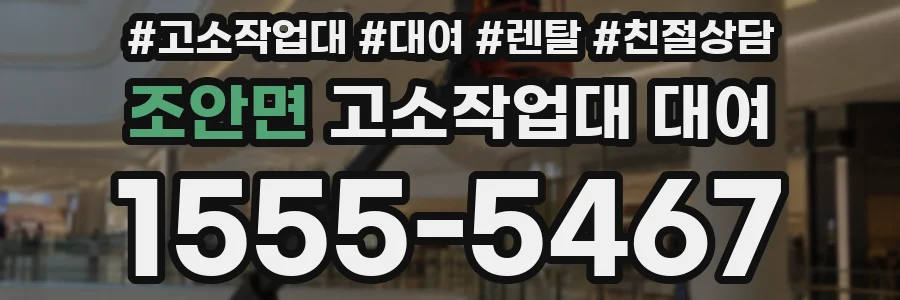 조안면 고소작업대 대여