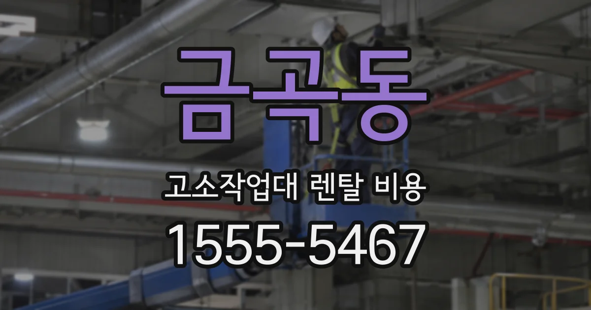 금곡동 고소작업대 렌탈 비용
