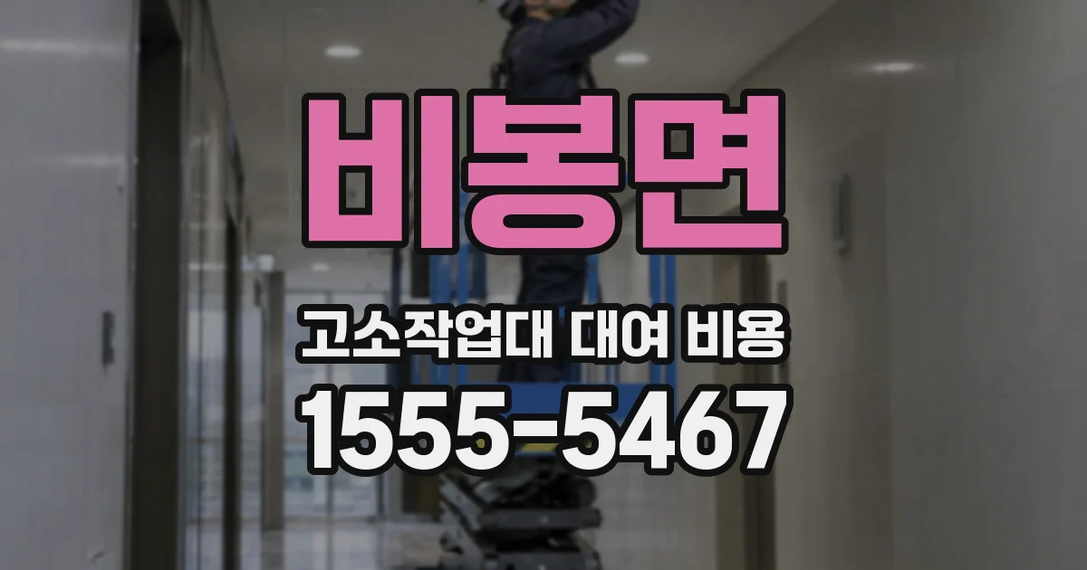 비봉면 고소작업대 대여 비용