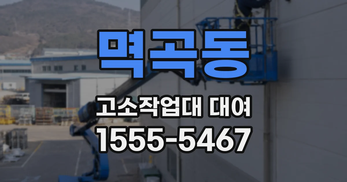 멱곡동 고소작업대 대여