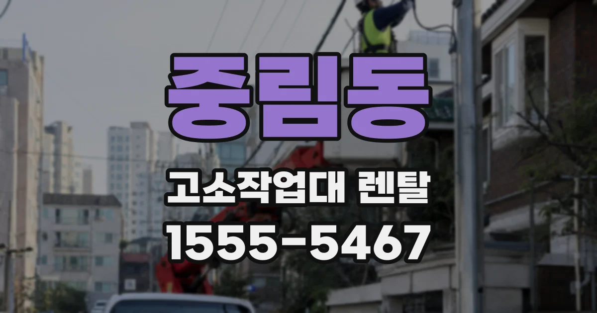 중림동 고소작업대 렌탈
