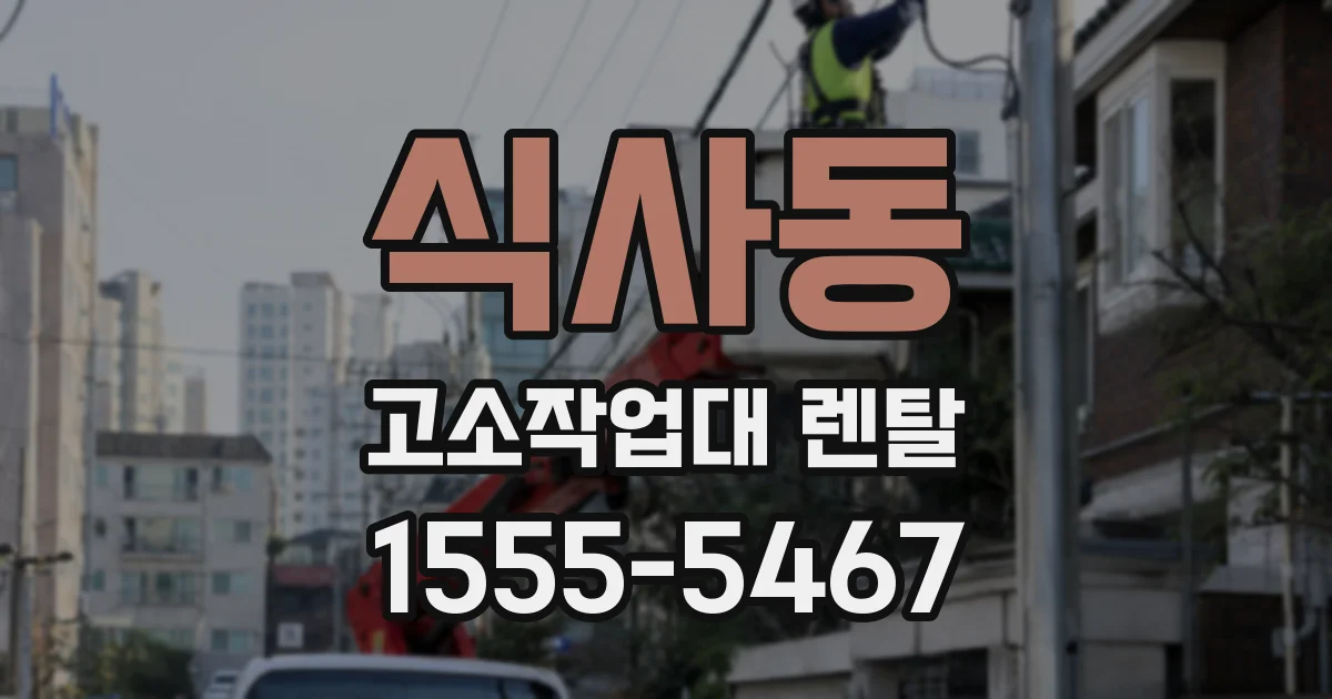 식사동 고소작업대 렌탈
