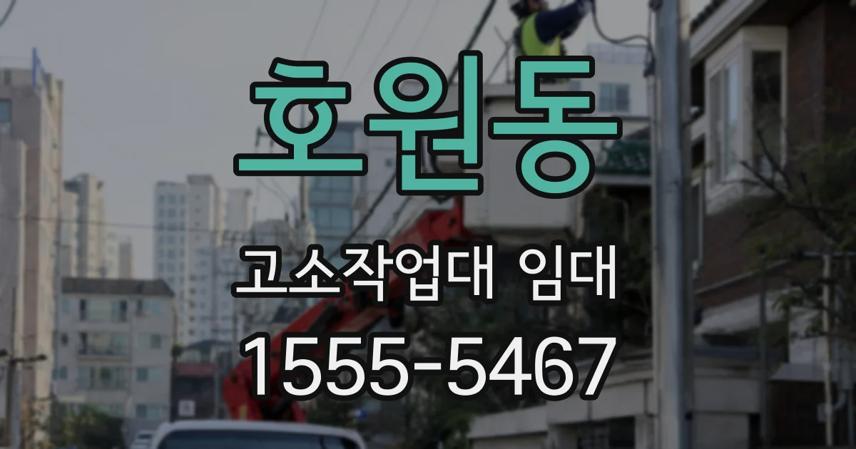 호원동 고소작업대 임대