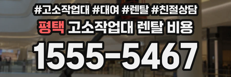 평택 고소작업대 렌탈 비용