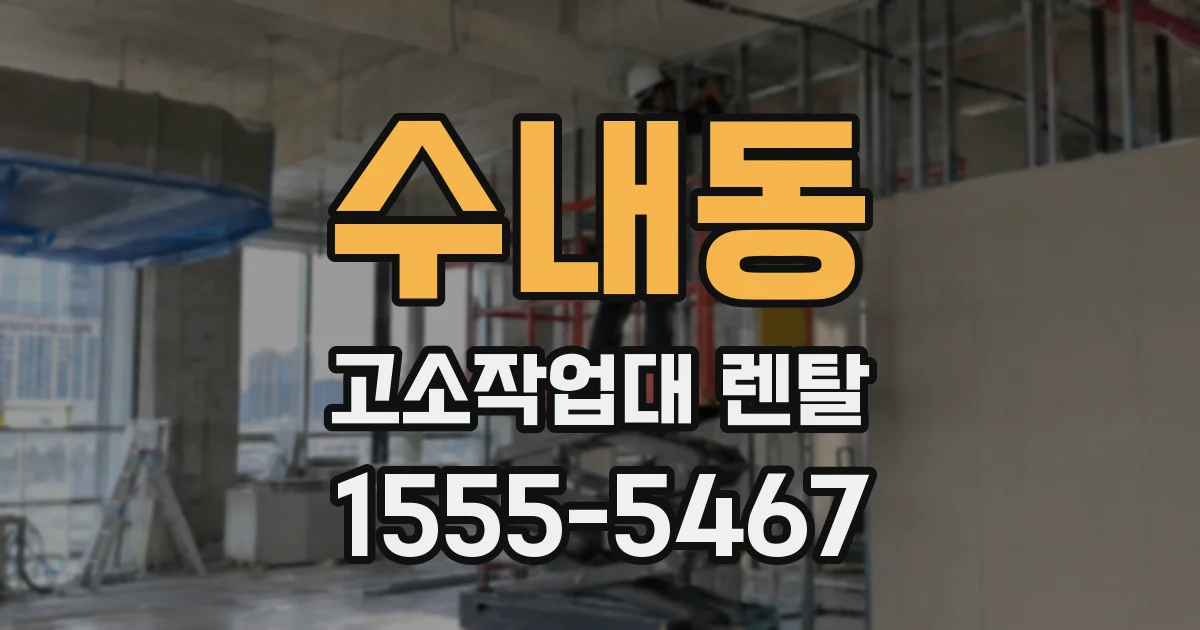 수내동 고소작업대 렌탈