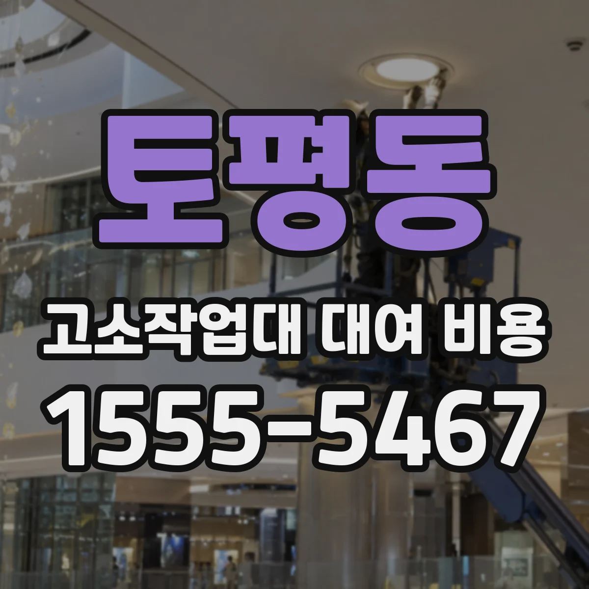 토평동 고소작업대 대여 비용