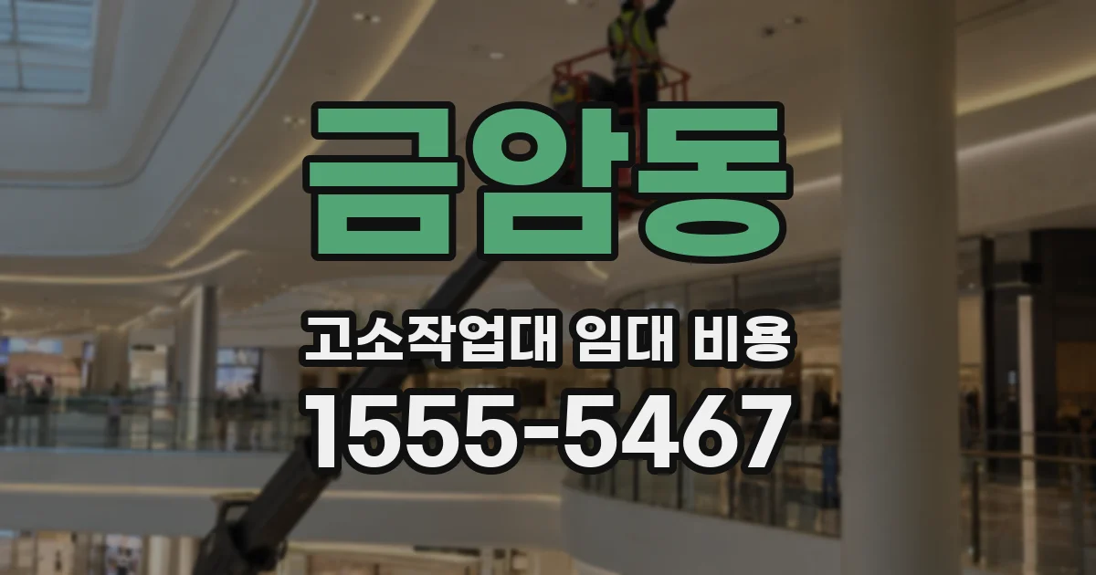 금암동 고소작업대 임대 비용