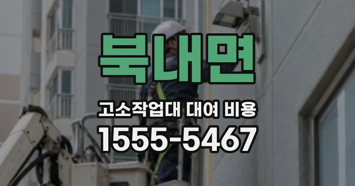 북내면 고소작업대 대여 비용
