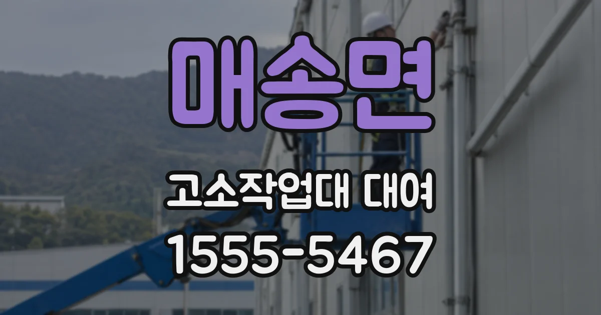 매송면 고소작업대 대여