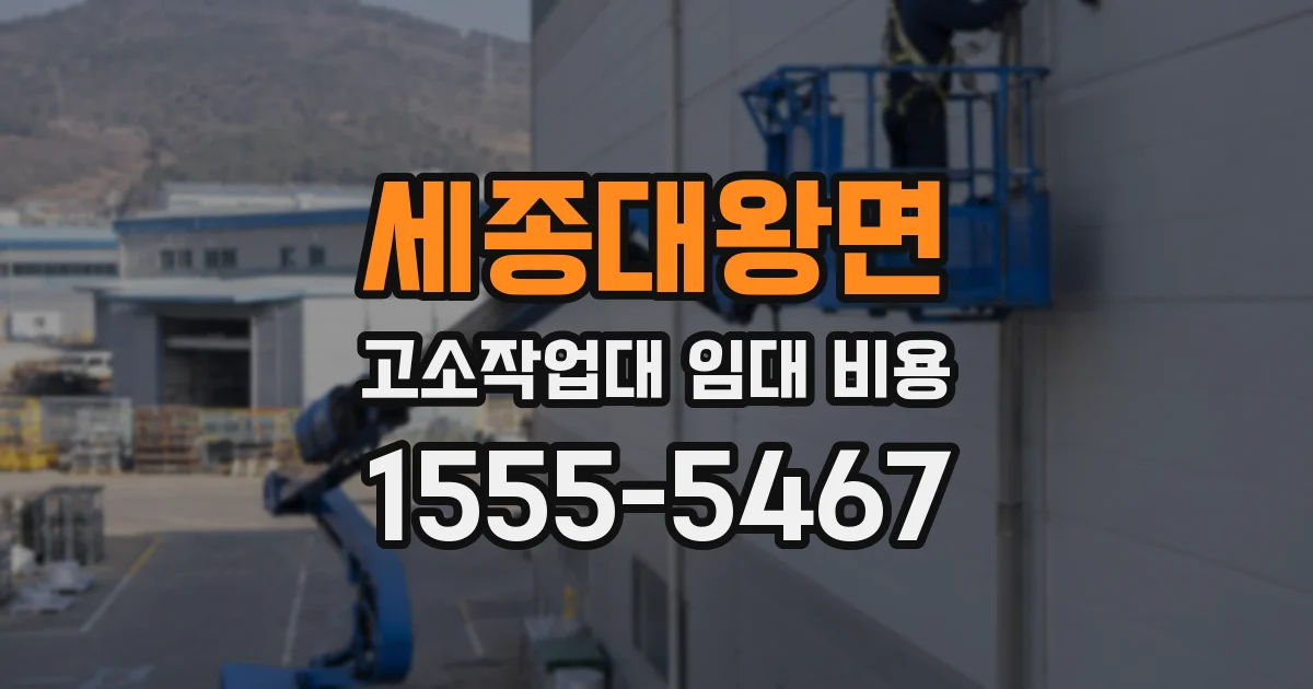 세종대왕면 고소작업대 임대 비용