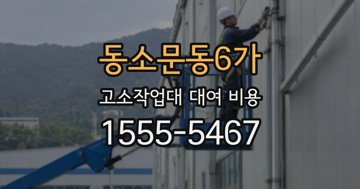 동소문동6가 고소작업대 대여 비용