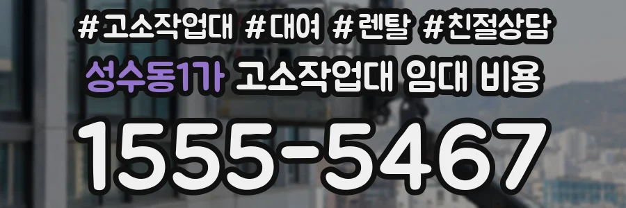성수동1가 고소작업대 임대 비용