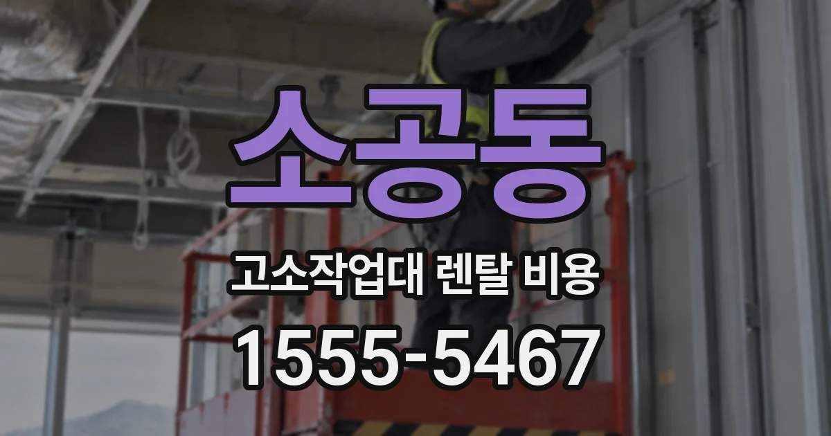 소공동 고소작업대 렌탈 비용