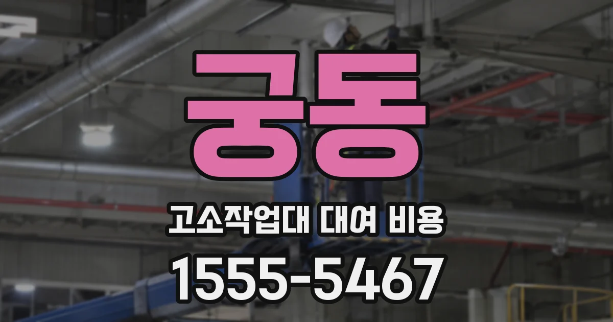 궁동 고소작업대 대여 비용